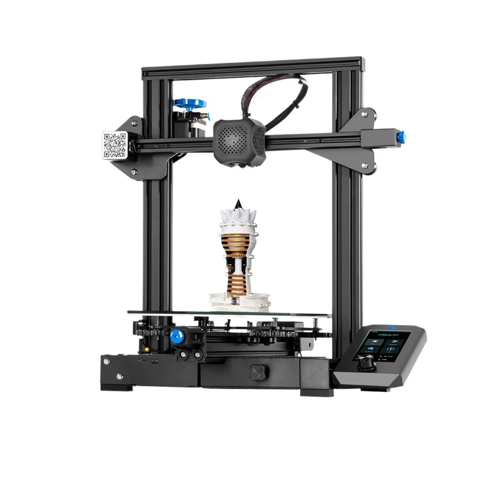 

New 3D Printer Kits Ender-3 V2 3d Printers With Slilent Mianboard TMC2208 UI&4.3Inch Color Lcd Carborundum Glass Bed