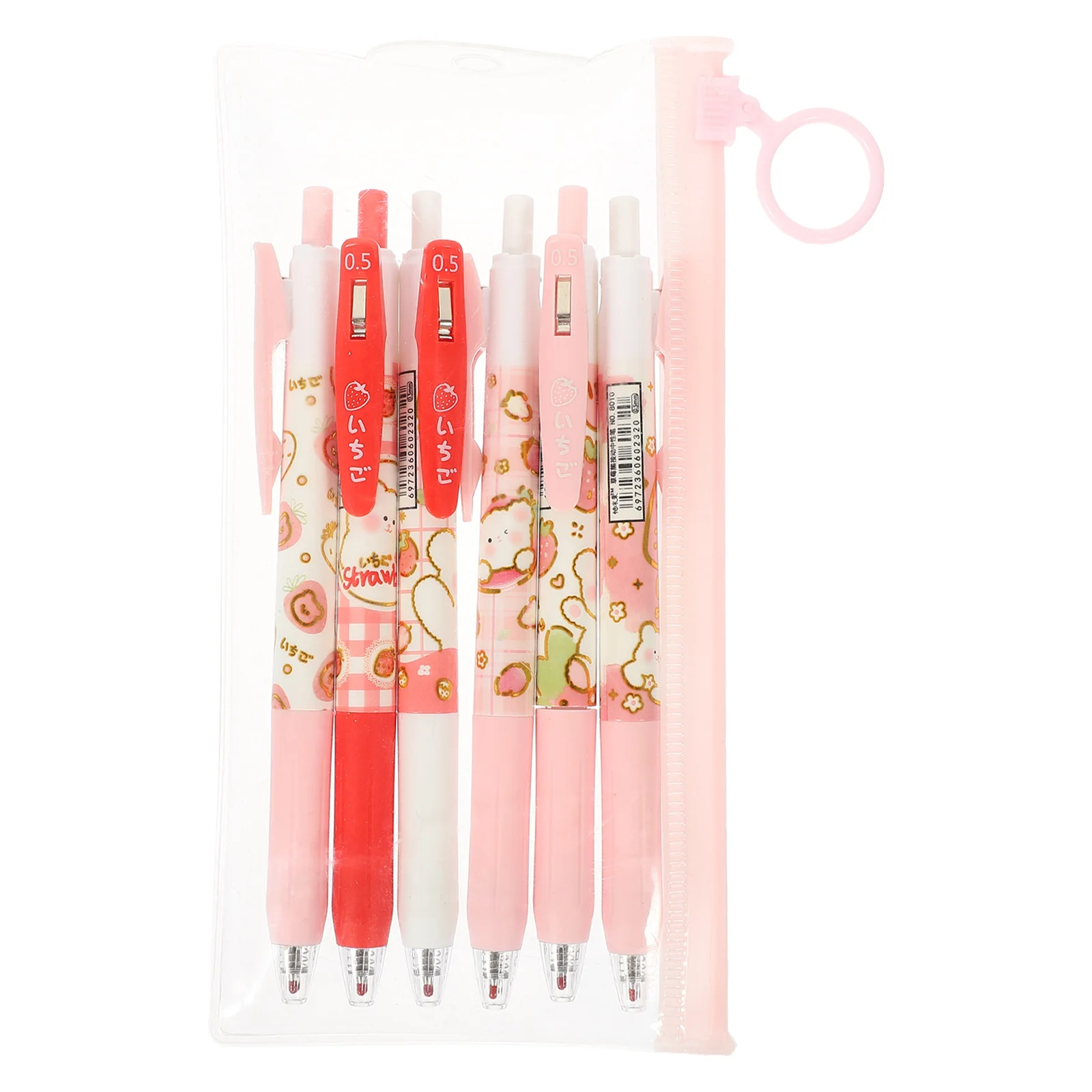 

6pcs Press Type Pens Ink Pens Students Stationery Signature Pens for Office )