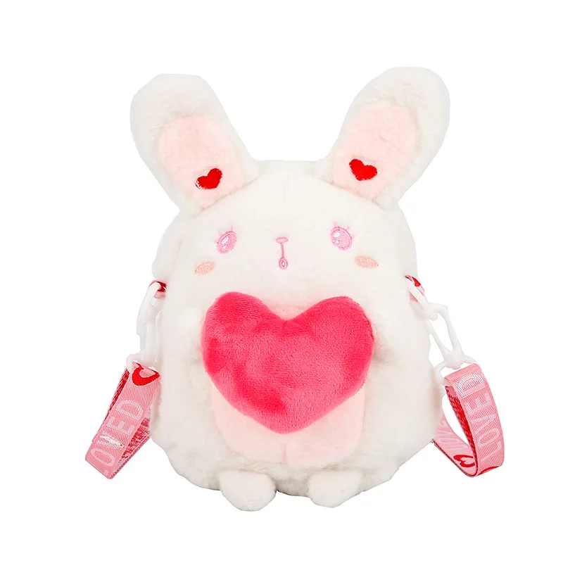 

Kawaii Plush Doll Rabbit Messenger Bags Girl Phone Purse Lotila Crossbody Shoulder Bag For Teenager Autumn Winter Bag