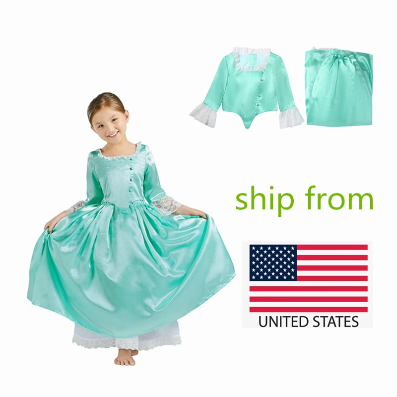 

Free Shipping from US Rock Opera Hamilton Musical Concert Cosplay Costume Children Wedding Flower Girl Dress Halloween Carnival