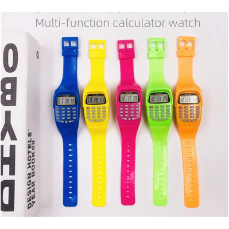 

Multifunction Digital Calculator Sports LED Watch Calculating Tool For Children