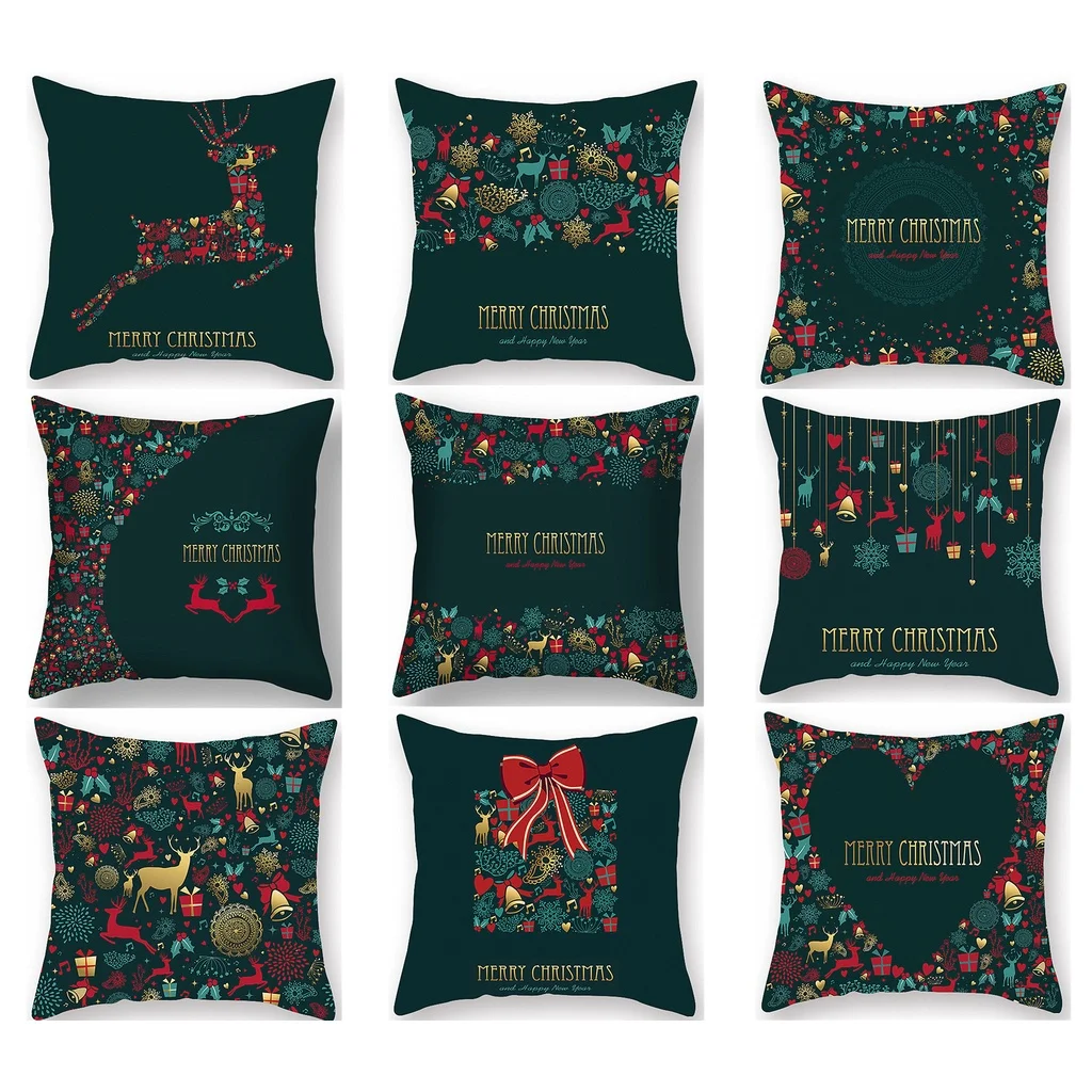 

Merry christmas pillow case christmas decoration pillow case christmas gift sofa.