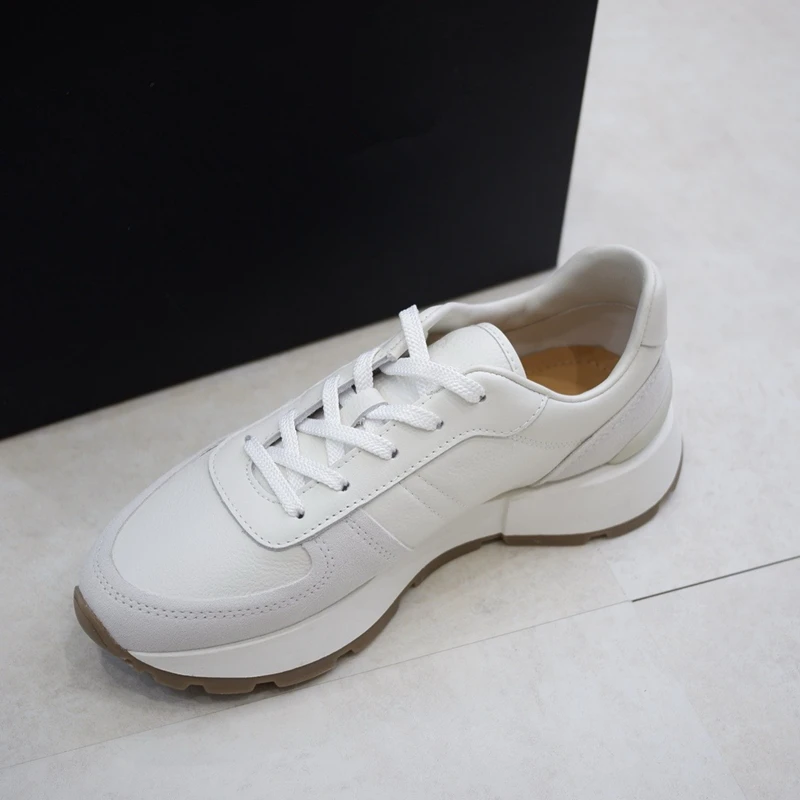 Осенние минималистичные модные женские туфли Maxdutti из воловьей кожи 2024 женская