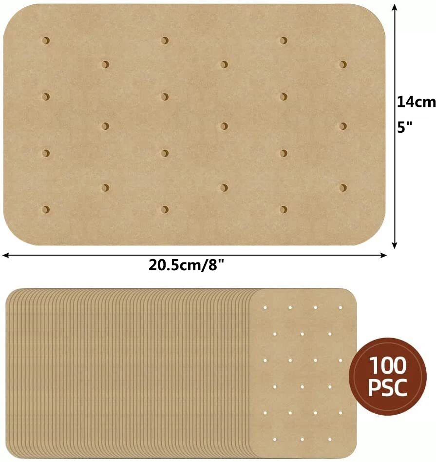 200/100 шт. одноразовые фритюрницы бумажные вкладыши для отпаривателя квадратные