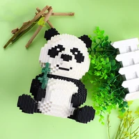7088 pcs animal world cartoon panda bear cat wild pet zoo 3d model diy mini magic blocks bricks building toy for children no box