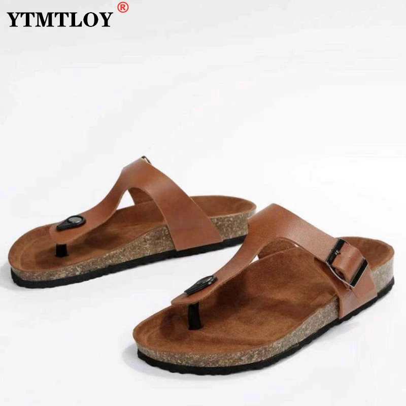 

Women's Shoes Women's Slippers Flip Flops Outdoor Summer Sandals Zapatos Hombre Slippers Couple Cork Women Beach Sandals 9