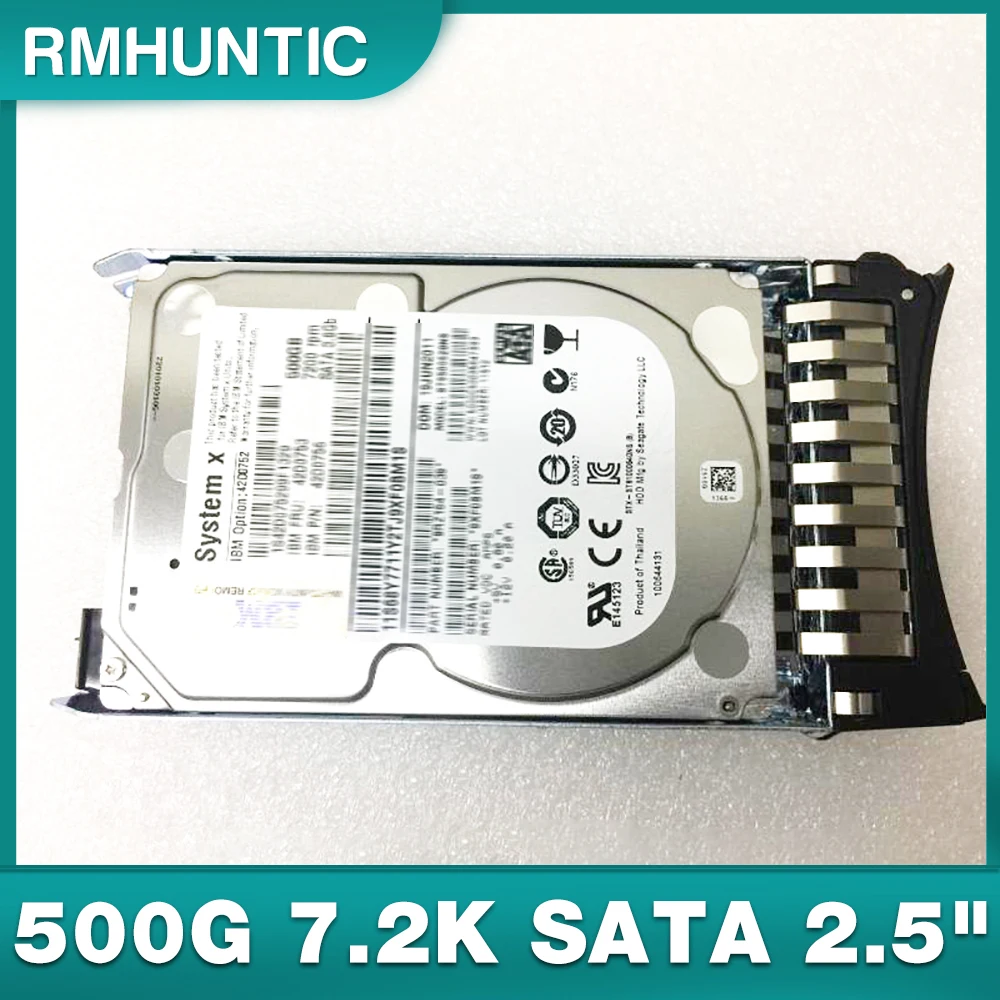 For IBM Server Hard Disk X3500 X3400 M2 M3 M4 SATA FRU 42D0753 500G 7.2K SATA 2.5