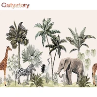 gatyztory 40%c3%9750cm diy painting by numbers handpainted oil painting adult child animal picture colouring home decor unique gift