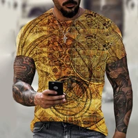 202022 summer fashion mens 3d printed shirts hip hop compass short sleeve fashion t shirts