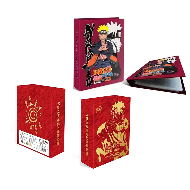

20Pages KAYOU Naruto Binder Leather Collection Album Book Anime Peripherals Card Accessories Cover Safety Buckle Games Gift