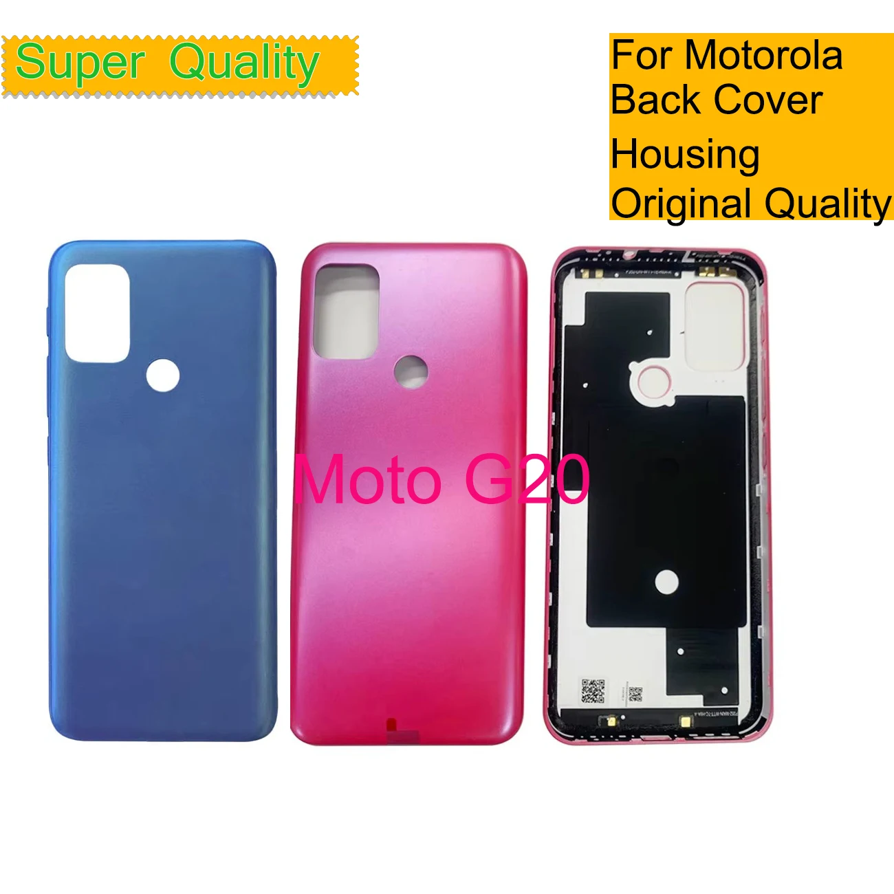 10 шт./партия задняя крышка батарейного отсека для Motorola Moto G20