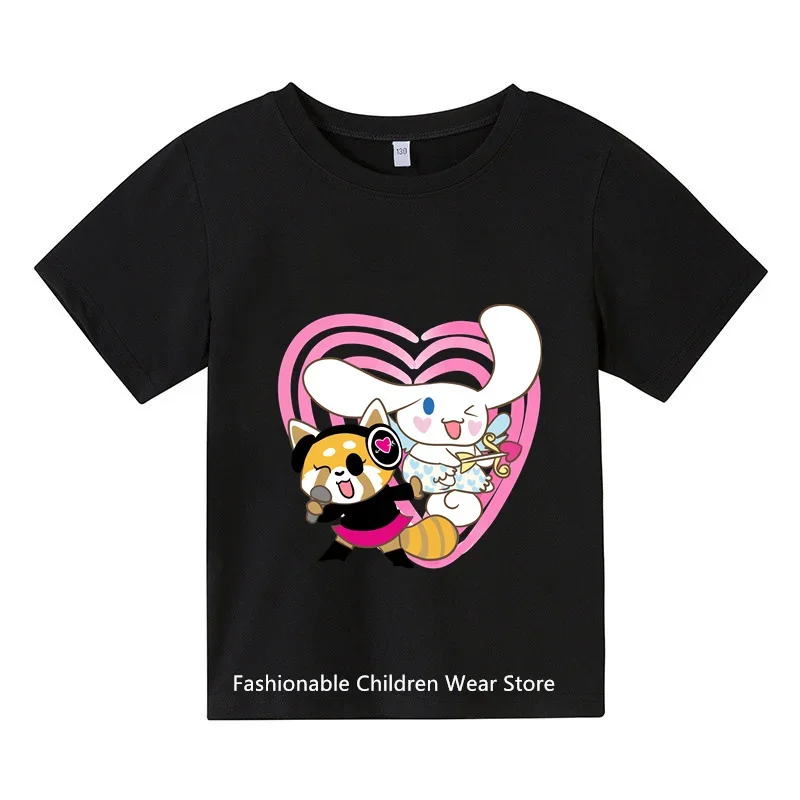 Новинка 2024 Детская футболка из чистого хлопка с короткими рукавами кавайная