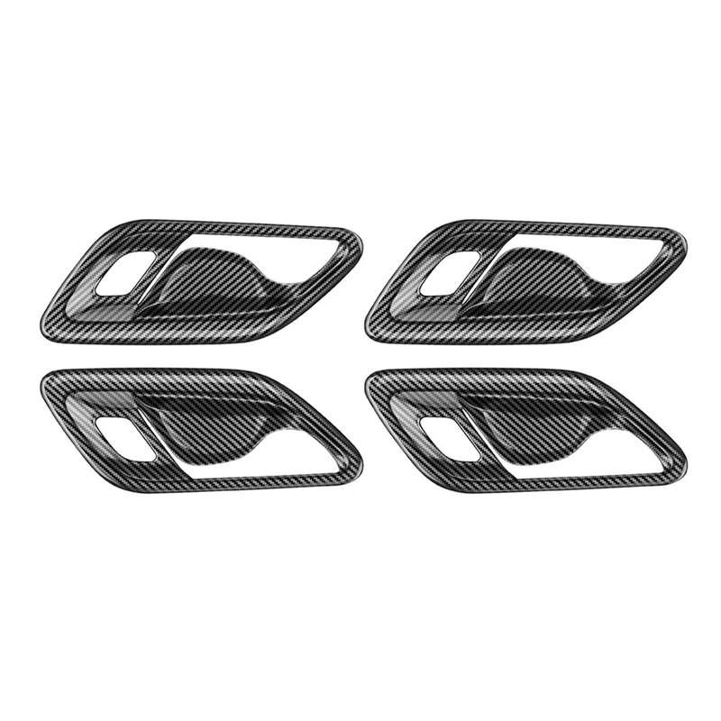 Carbon Fiber Style Inner Handle Frame Door Bowl Cover Interior Decorative Stickers For Chevrolet Suburban 2023
