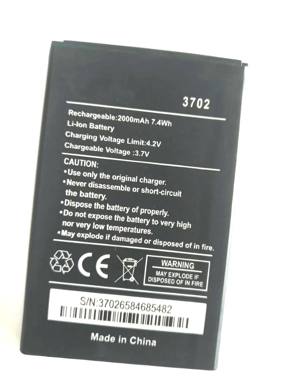 Westrock 2000mAh 3702 Battery +cable for Wiko JERRY Cellphone | Mobile Phone Batteries