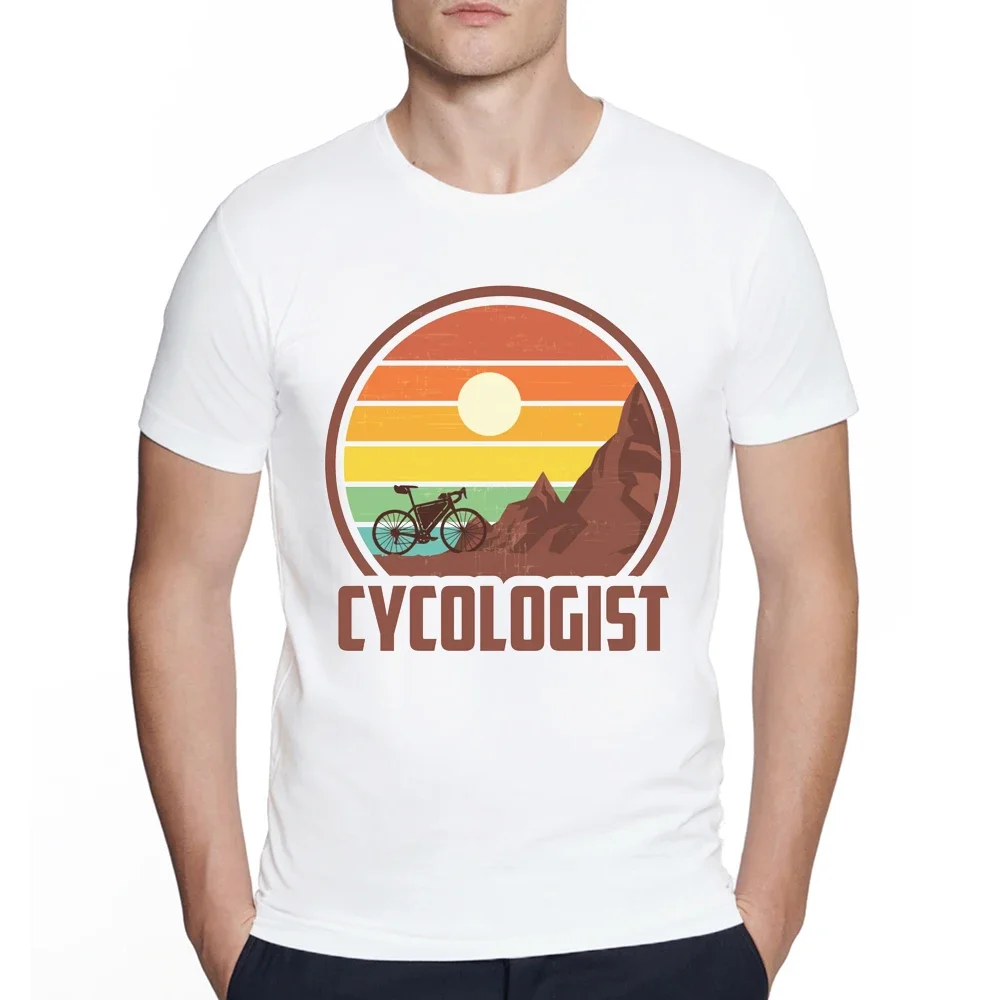 Модная летняя уличная футболка в стиле хип-хоп мужская Cycologist Evolution забавный MTB