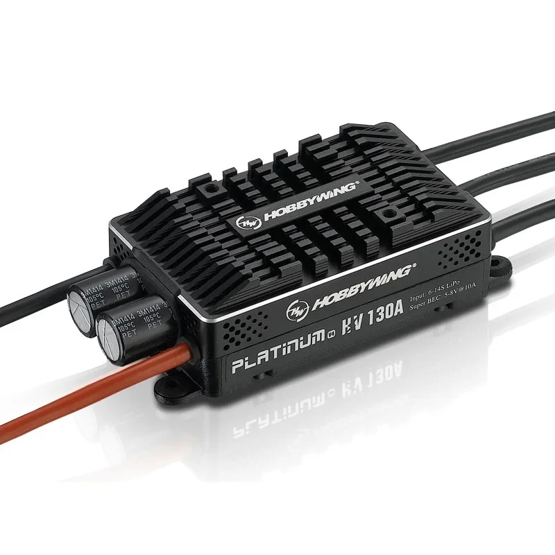 Бесколлекторный регулятор скорости Hobbywing Platinum HV 130A SBEC V4 (без BEC) и 130A OPTO V4 (без BEC) для радиоуправляемых дронов, вертолетов и самолетов (art.: 3920d997ce6ff) - 3920d997ce6ff