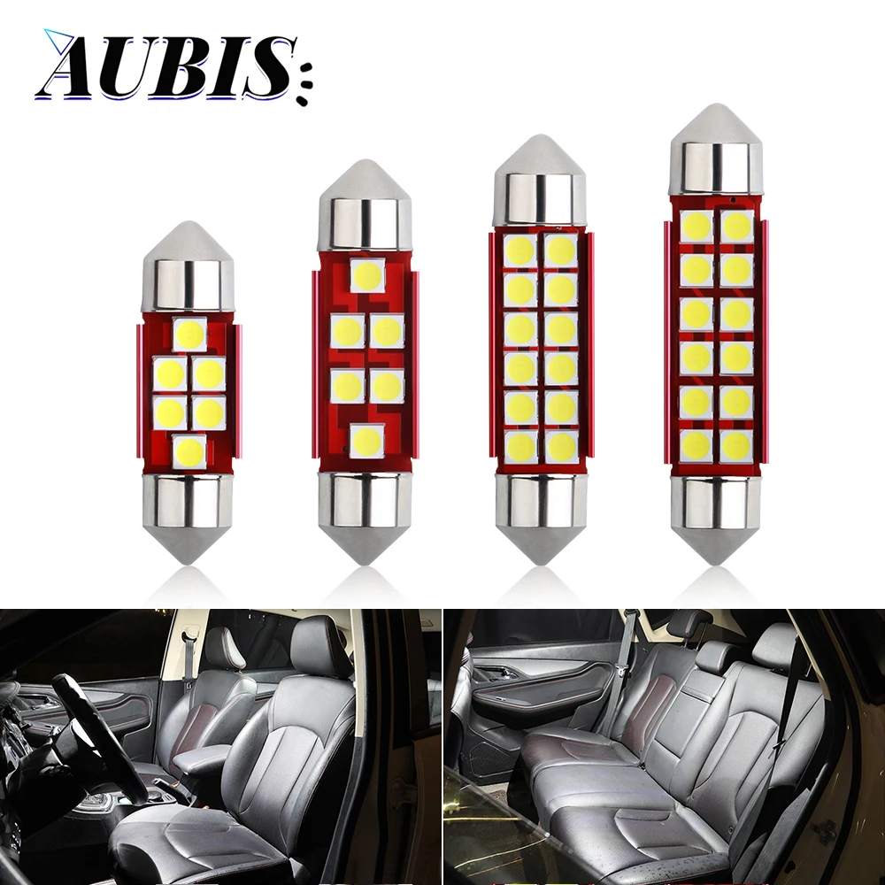 

C5W гирлянда 31 мм 36 мм 39 мм 41 мм Светодиодные Автомобильные фары Canbus 3030 6SMD автомобильный индикатор купольная потолочная лампа 12 В супер яркий ...