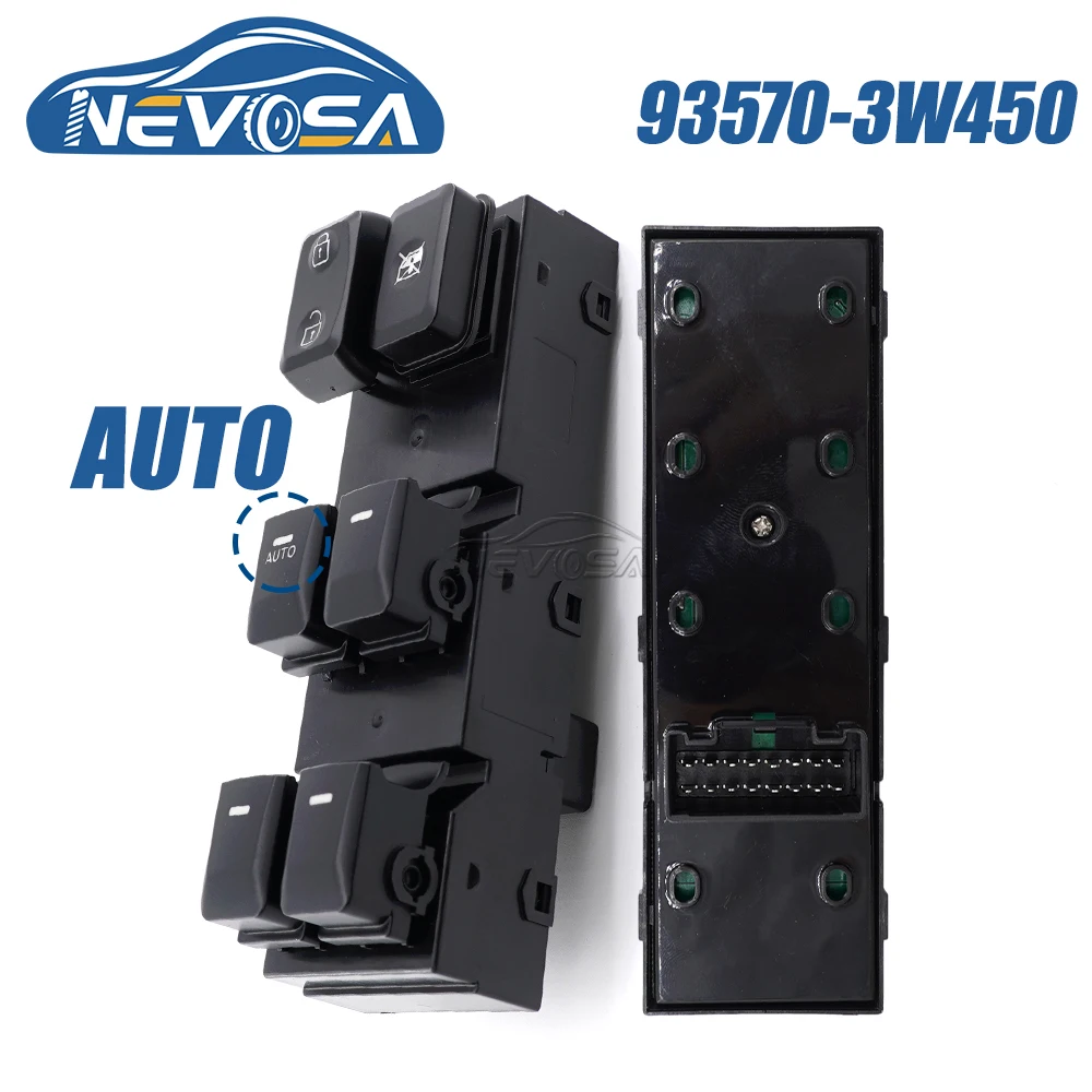 Фото Nevosa 93570 - 3W450 93570 - 3W000 93570 - 3W000 93575 - 1H000 Kia Sport Переключатель переднего левого окна задняя главная кнопка 2011 2012 2013 2014 2015 №2