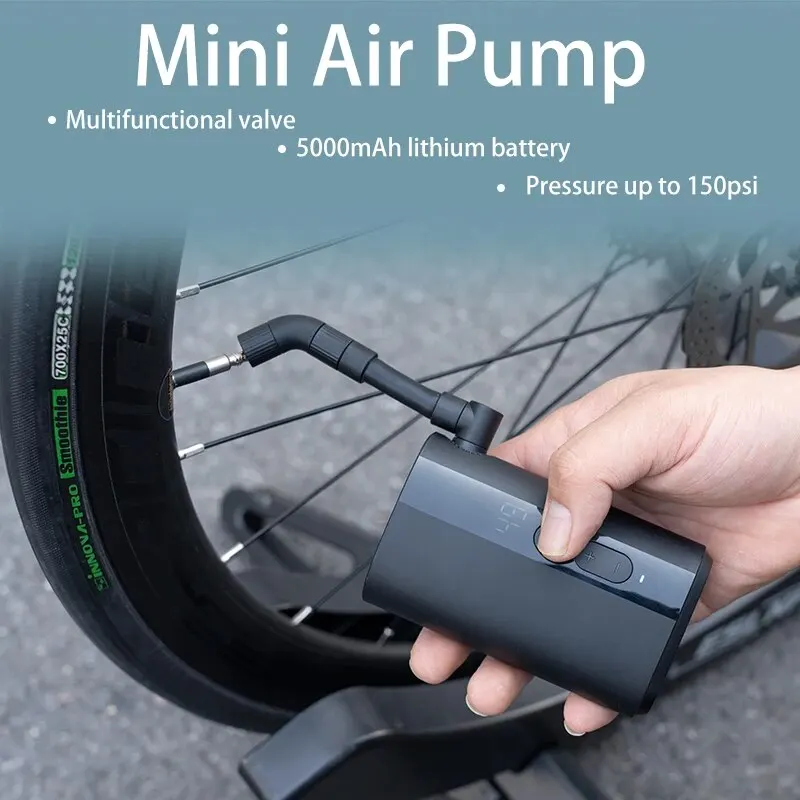 Портативный мини-электрический воздушный насос для велосипедов беспроводной