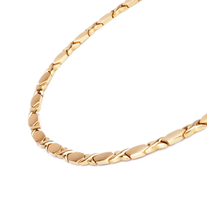 Магнитное ожерелье для мужчин и женщин цепочка из нержавеющей стали с плетением