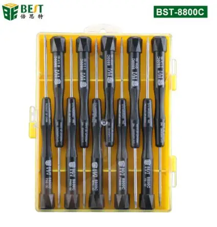 

BST-8800 Прецизионный многоцелевой магнитный набор отверток 10 в 1 для iPhone SamSung Repair Open Tool Набор отверток
