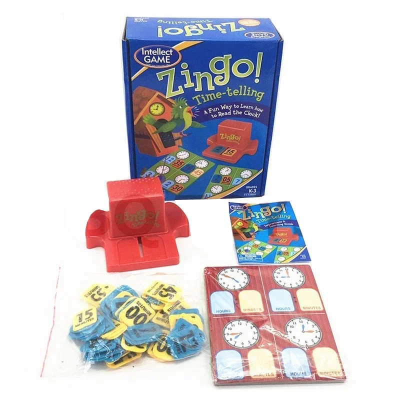 Образовательные ZINGO Time-Telling/Zingo номер 1-2-3/Zingo бинго с Zing игрой для детей-ZINGO Game
