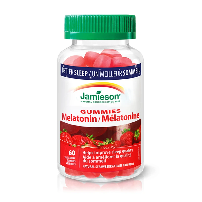 

1 Bottle 60 Pills Melatonin Gummy Pineal Gland Strawberry Flavor Sleep Improve Sleep Quality Gummy