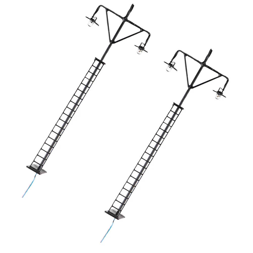 

2Pcs Train Signal Light Models Sand Table Accessories Sand Table Railroad Lamp Model Decorations
