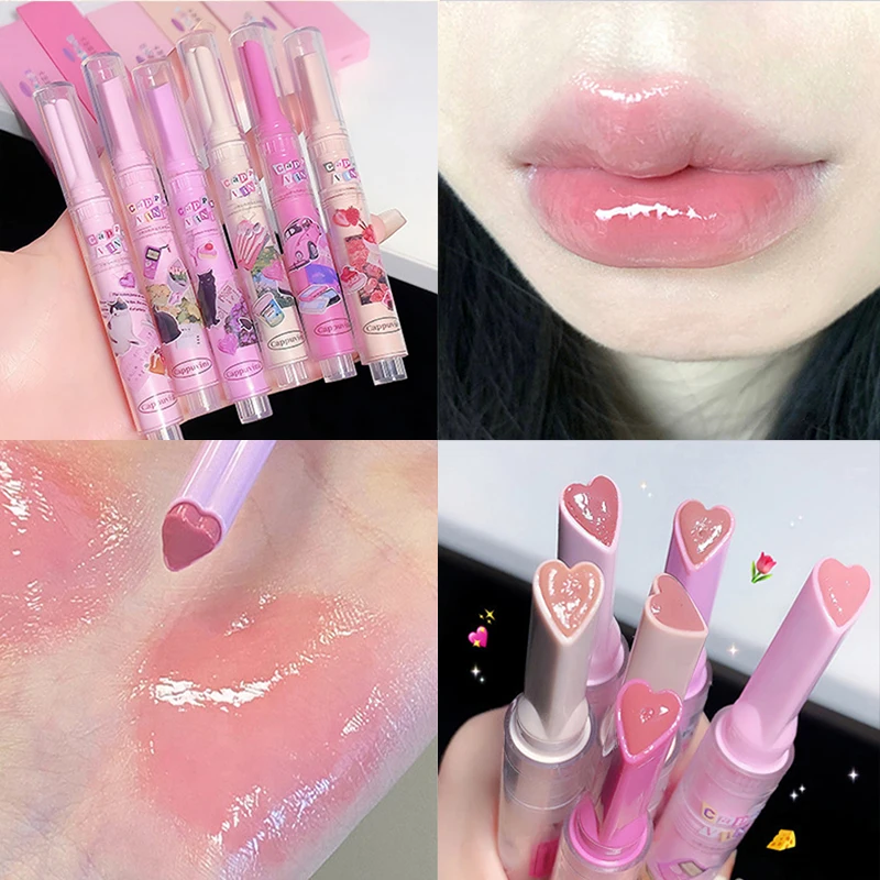 

6 Colors Moisturizing Mirror Lip Glaze Waterproof Moisturizing Sexy Lip Plumper Lasting Lipstick Not Touch Cup Lip Mud Cosmetics