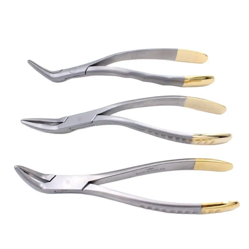 Dental Root Fragment Minimally Invasive Tooth Extraction Forcep Tooth Pliers Dental Instrument Curved Maxillary Mandibular Teeth