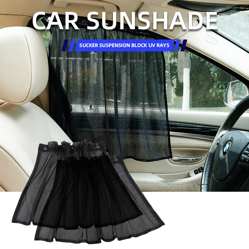 

1 Pair Car Sun Shade Curtains UV Protection Front Rear Side Window Sunshade With Suction Cup Auto Interior Protector Accessories