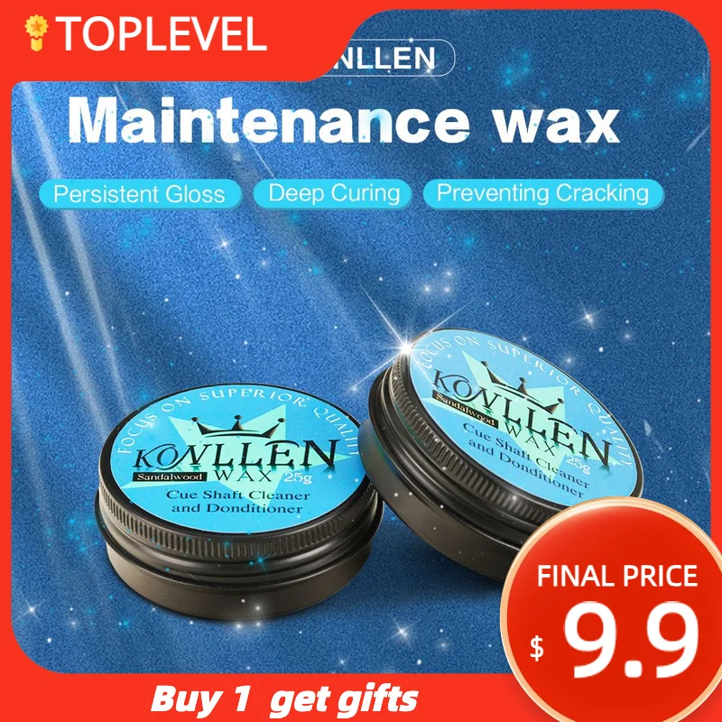 

Konllen Shaft Maintenance Wax Special Micro-Protection Billiard Carom Pool Maple Cue Billiards Accessories