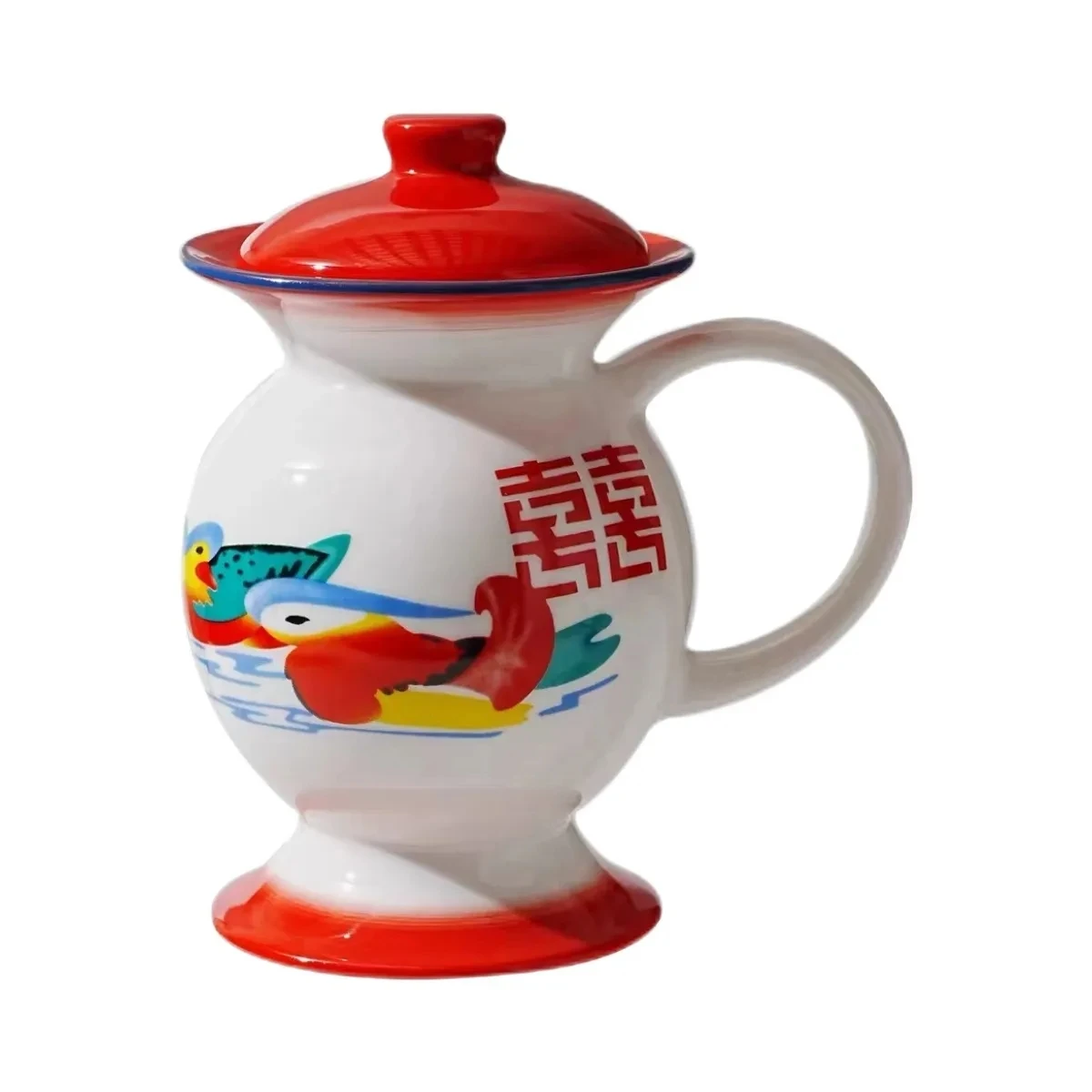 1Pcs Spittoon Cup Nostalgic Chamber Pot Ceramic Water Cup Household Mug Birthday Wedding Companion Hand Gift