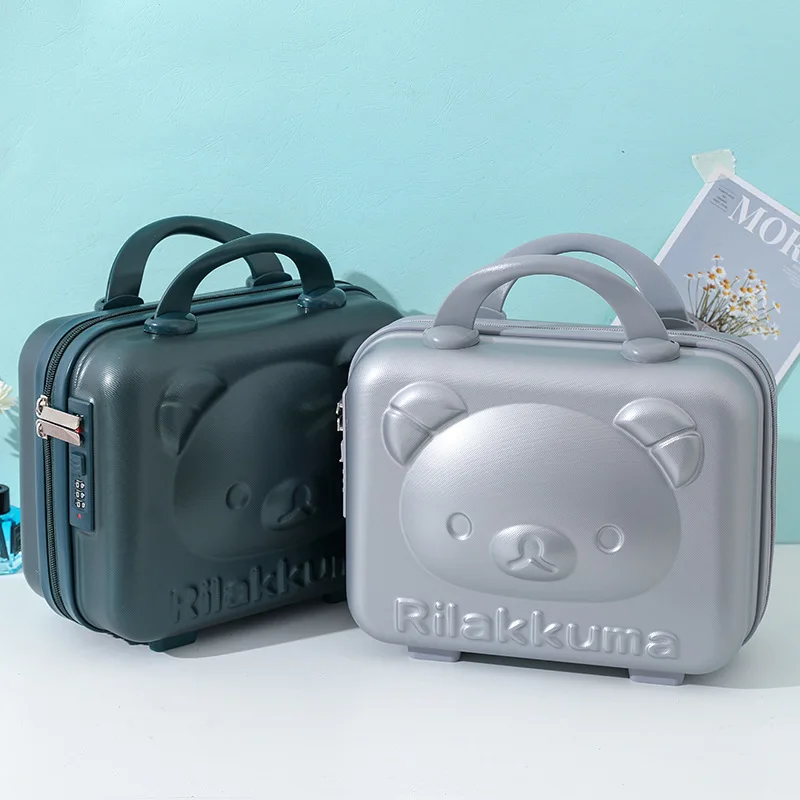 Cosmetic Case 14 Inches Suitcase Portable Small Mini Luggage With Lock Password Storage Box Cartoon Makeup Box