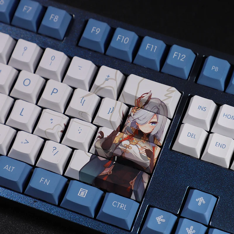 Колпачки для ключей с краской PBT двухмерные игровые колпачки аниме профиль вишни