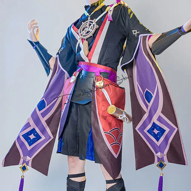 

Костюм для косплея Game Genshin Impact Scaramouche, парик, аниме, Хэллоуин