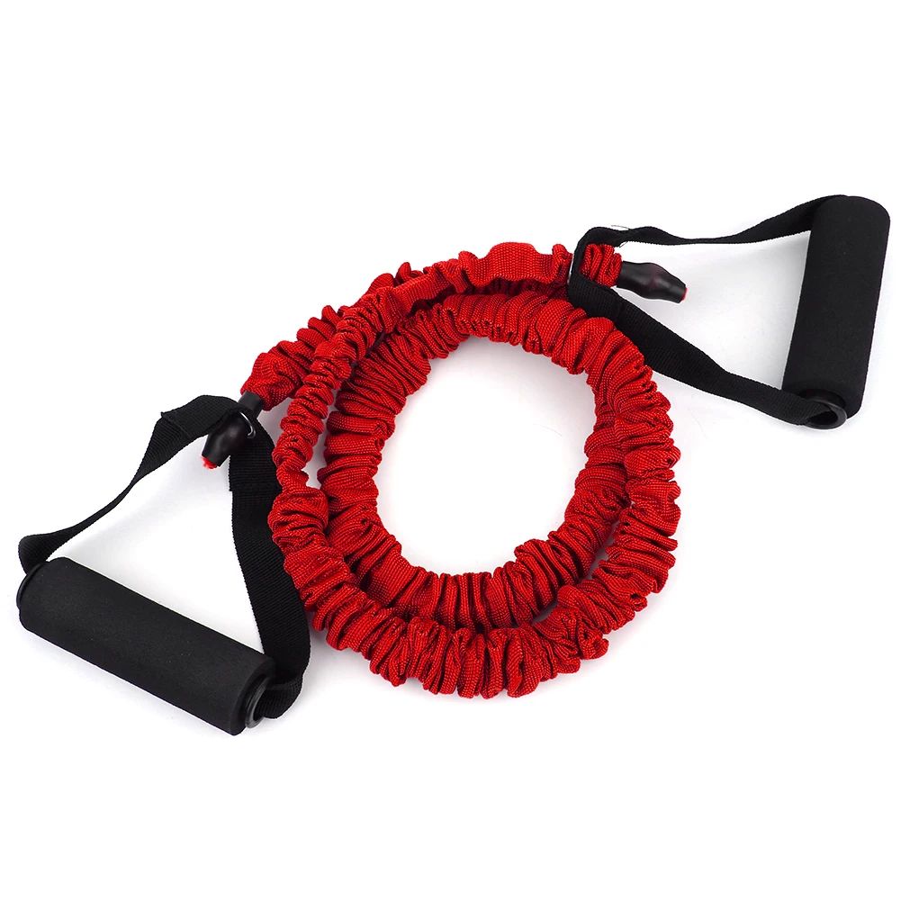 

Slotted Pull Rope Fitness Anti Break Indoor Elastic Belt Yoga Power Training Resistance Bands(red(15lb) )