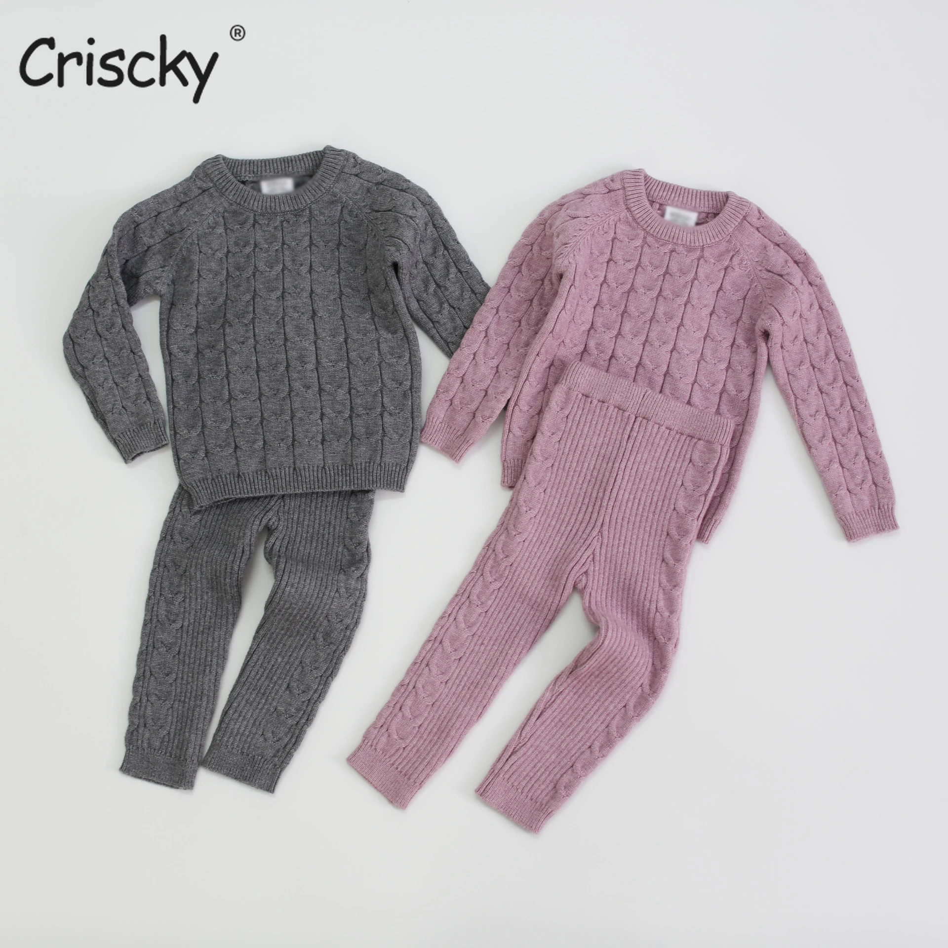 

Зимний комплект одежды для маленьких мальчиков и девочек Criscky, теплый свитер, рубашка + штаны, костюм, детская одежда, Одежда для новорожденн...