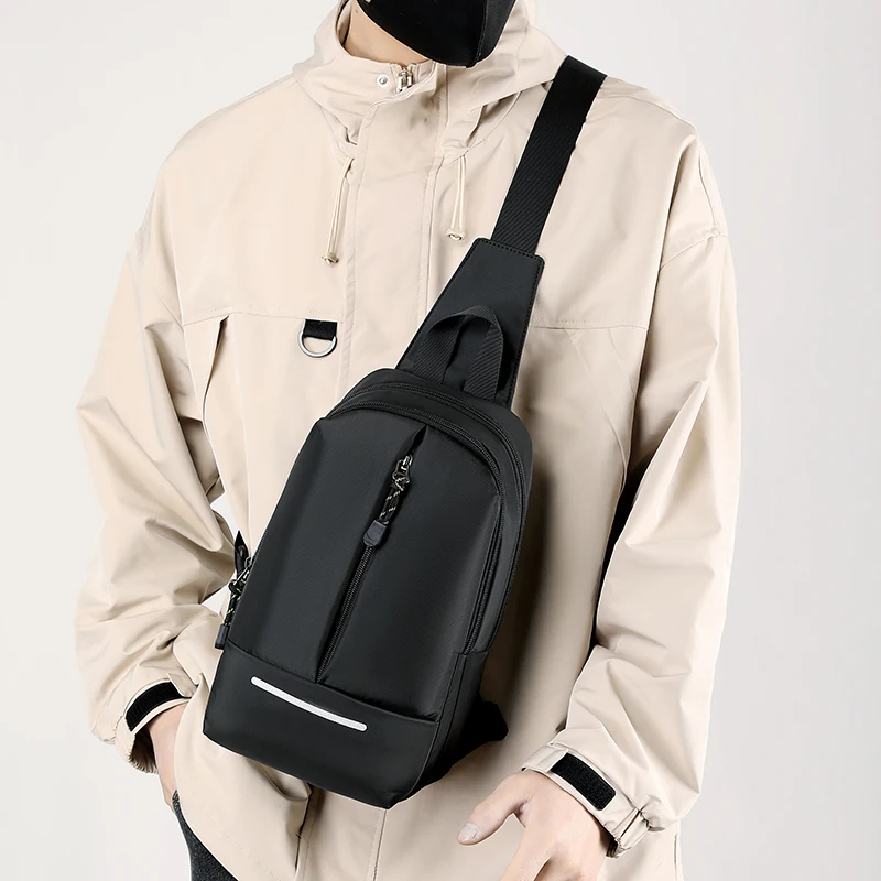 Men's Chest Bags Phone Pocket Cross Body Shoulder Fanny Pack Male High Quality Handbag Outdoor Neck Side Crossbody Gym Bags