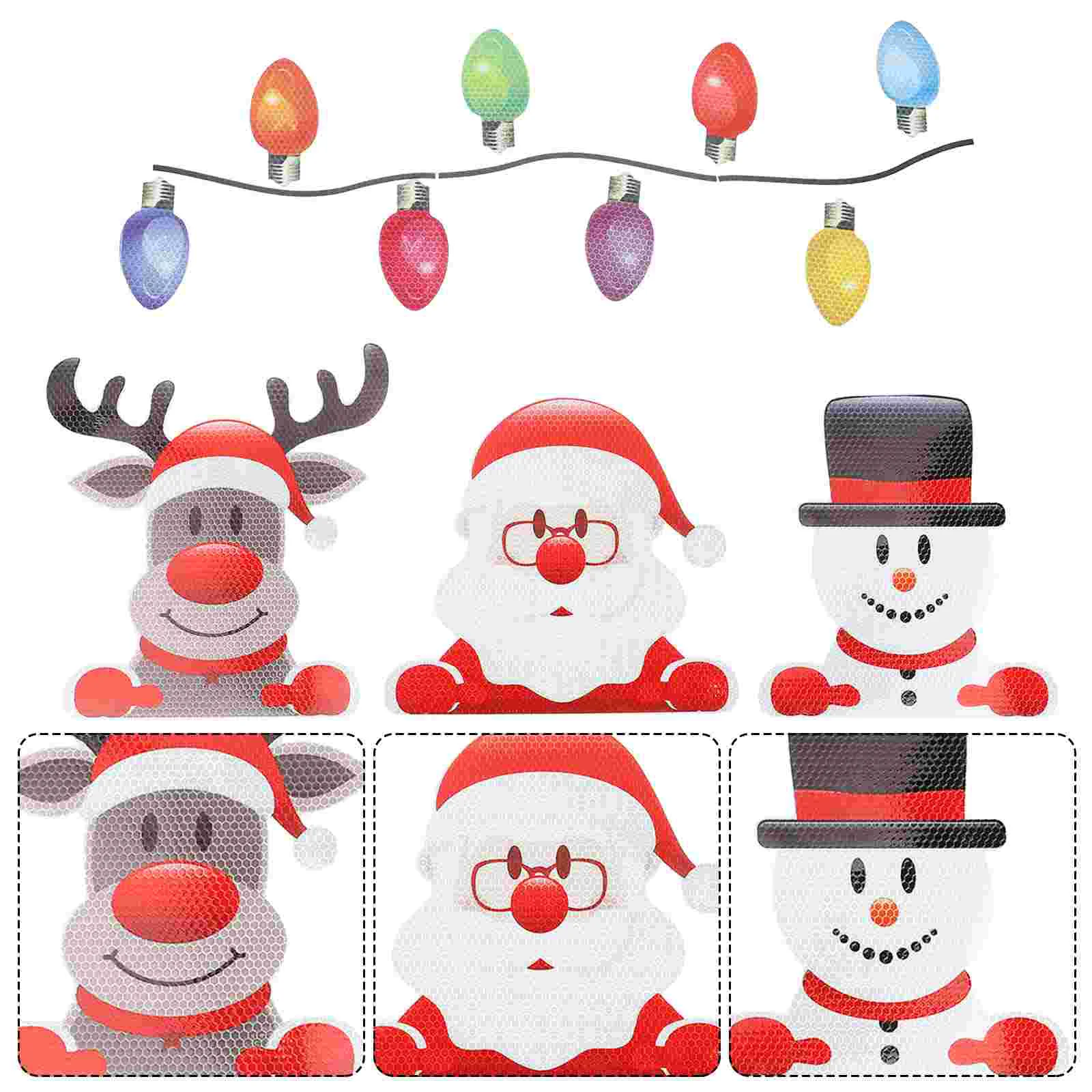 

Рождественские магнитные светоотражающие наклейки на холодильник с Санта-Клаусом