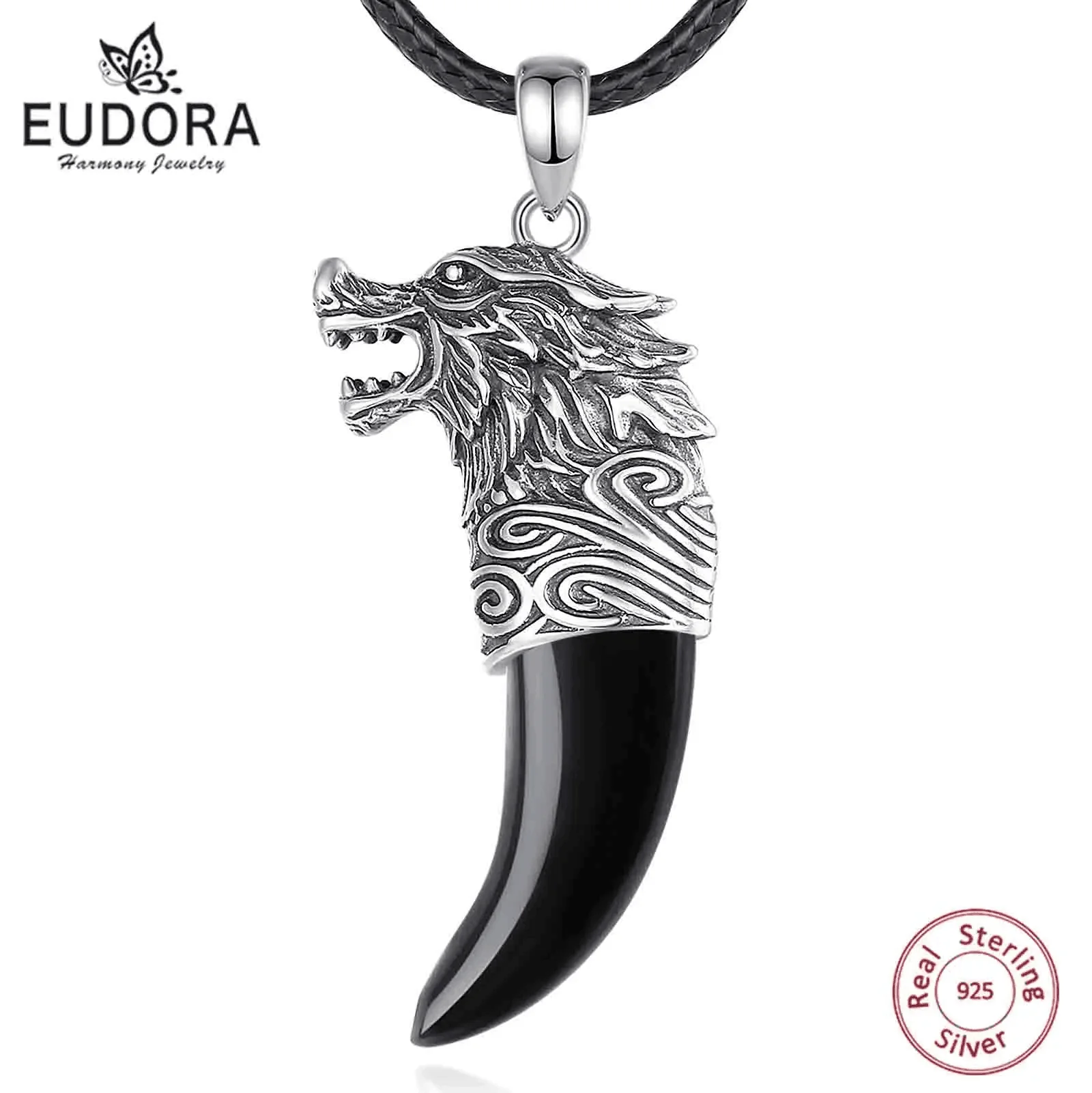 Eudora ожерелье из стерлингового серебра 925 пробы с волком для женщин и мужчин