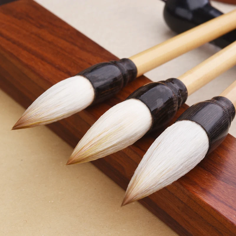 

Woolen weasel Hair Chinese Painting Writing Brush Set White Clouds Lian Brush Pen Calligraphy Handwriting Practice Craft Supply