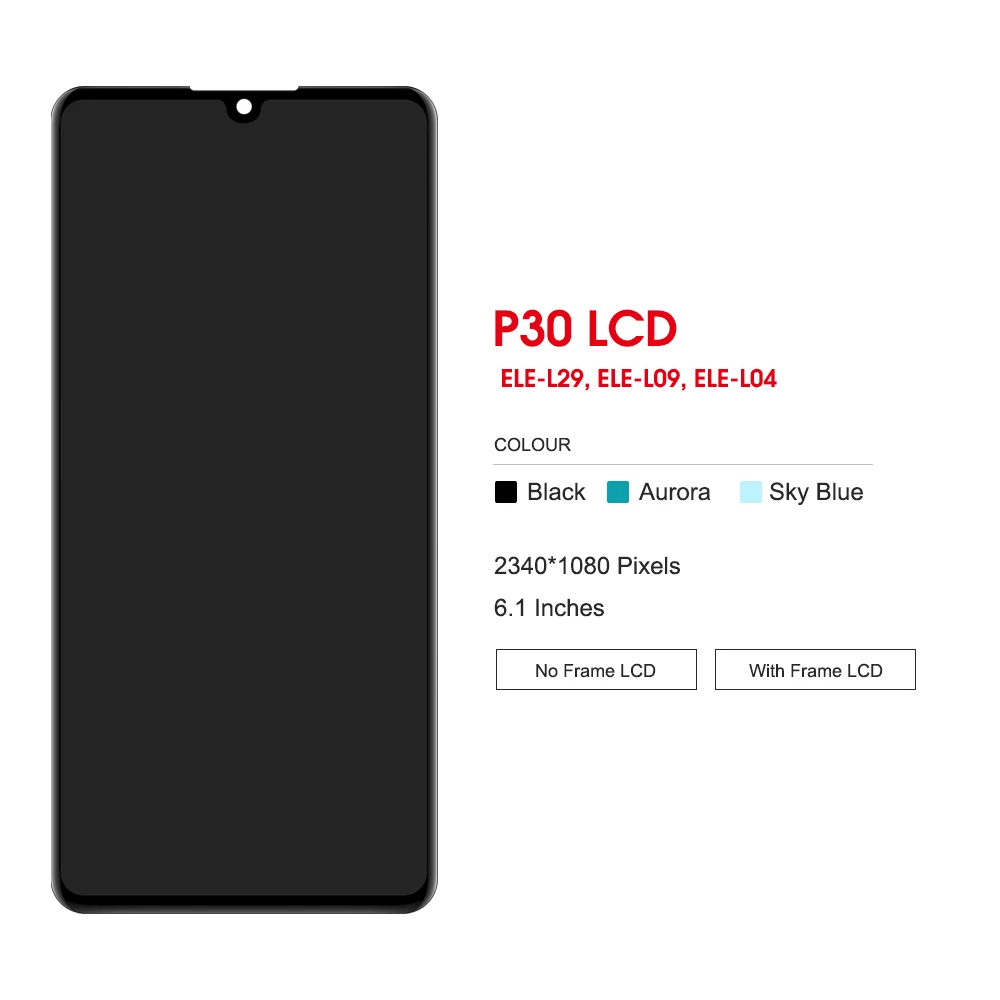Оригинальный дисплей для Huawei P30 ЖК-дисплей сенсорный экран дигитайзер в сборе с