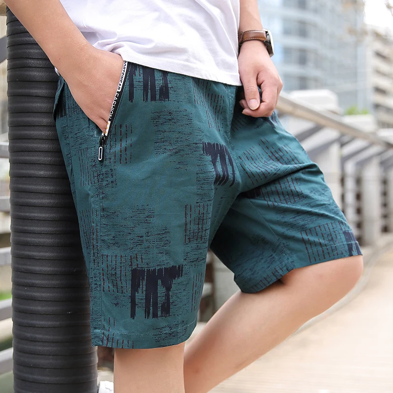 

Male Casual Summer Pants 5-point Casual Pants 5-point Pants Loose Wear Home Pure Cotton Beach Pants Striped Shorts Men's Trend