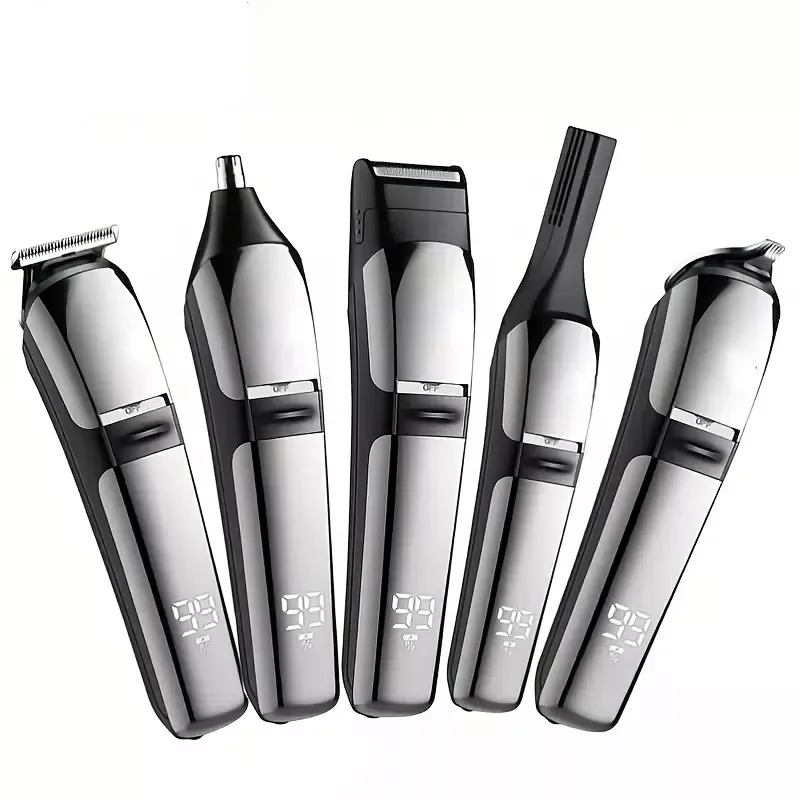 

Multifunctional Hair Clipper Professional Haircut Clippers With T-Blade Beard Trimmer Cordless Grooming Kit