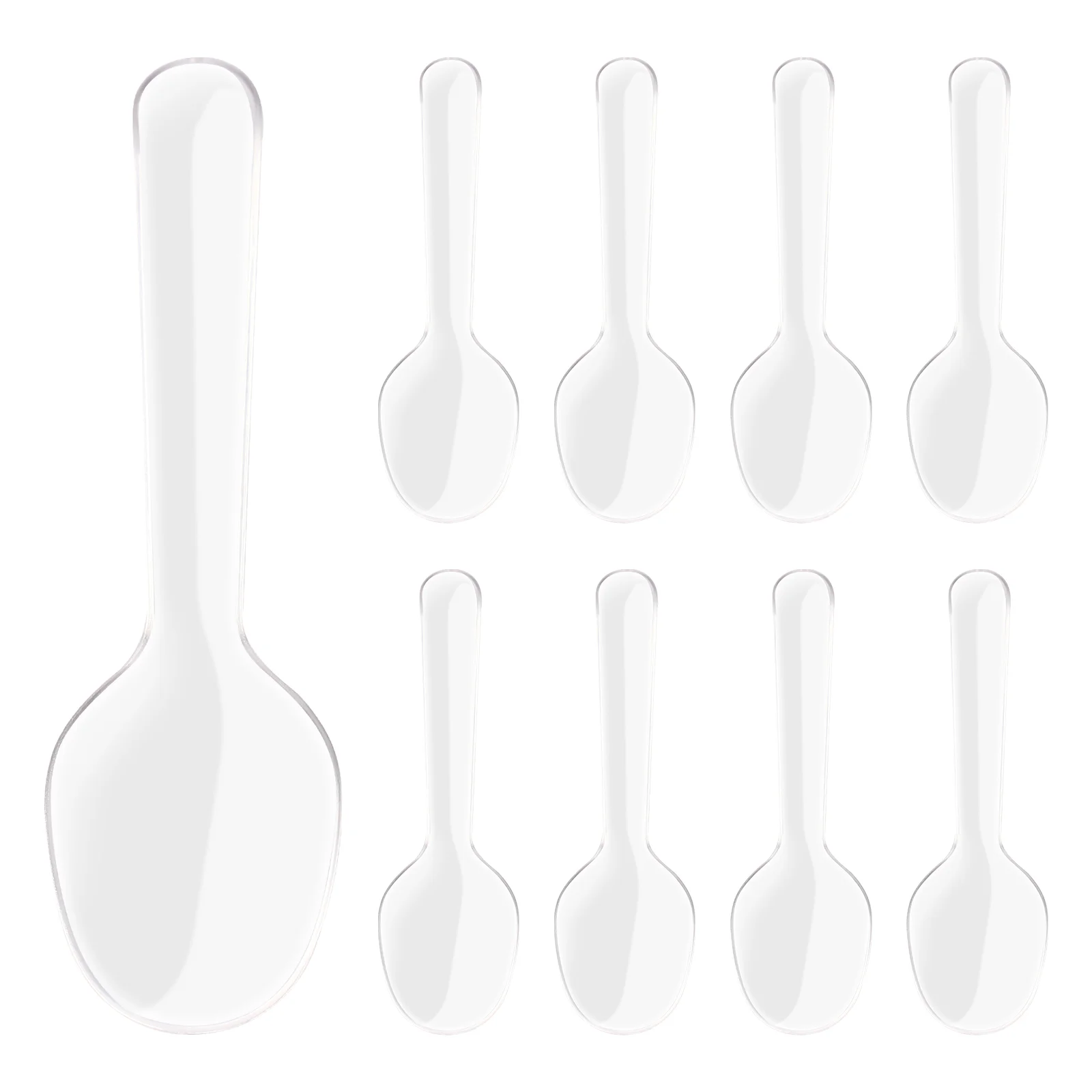 

200 Pcs Cake Stainless Steel Dessert Plastic Soup Bulk