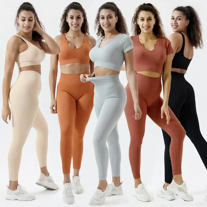 LZYVOO Yoga Seamless Set Women's Tracksuit Sportswear Gym Fitness Sport Outfit for Woman High Waist Leggings Suit - купить по