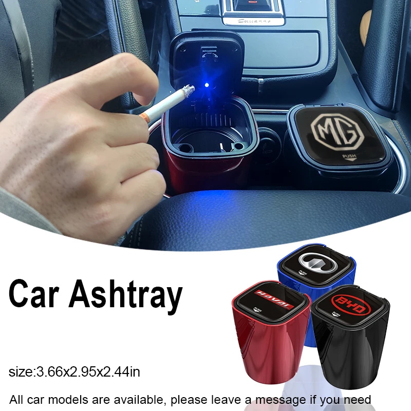 

1pcs Car Ashtray LED Light Cigar Trash Cup Container for Jeep Grand Cherokee Xj Wk2 Wj Wrangler Jl Compass 2022 2021 Accessories