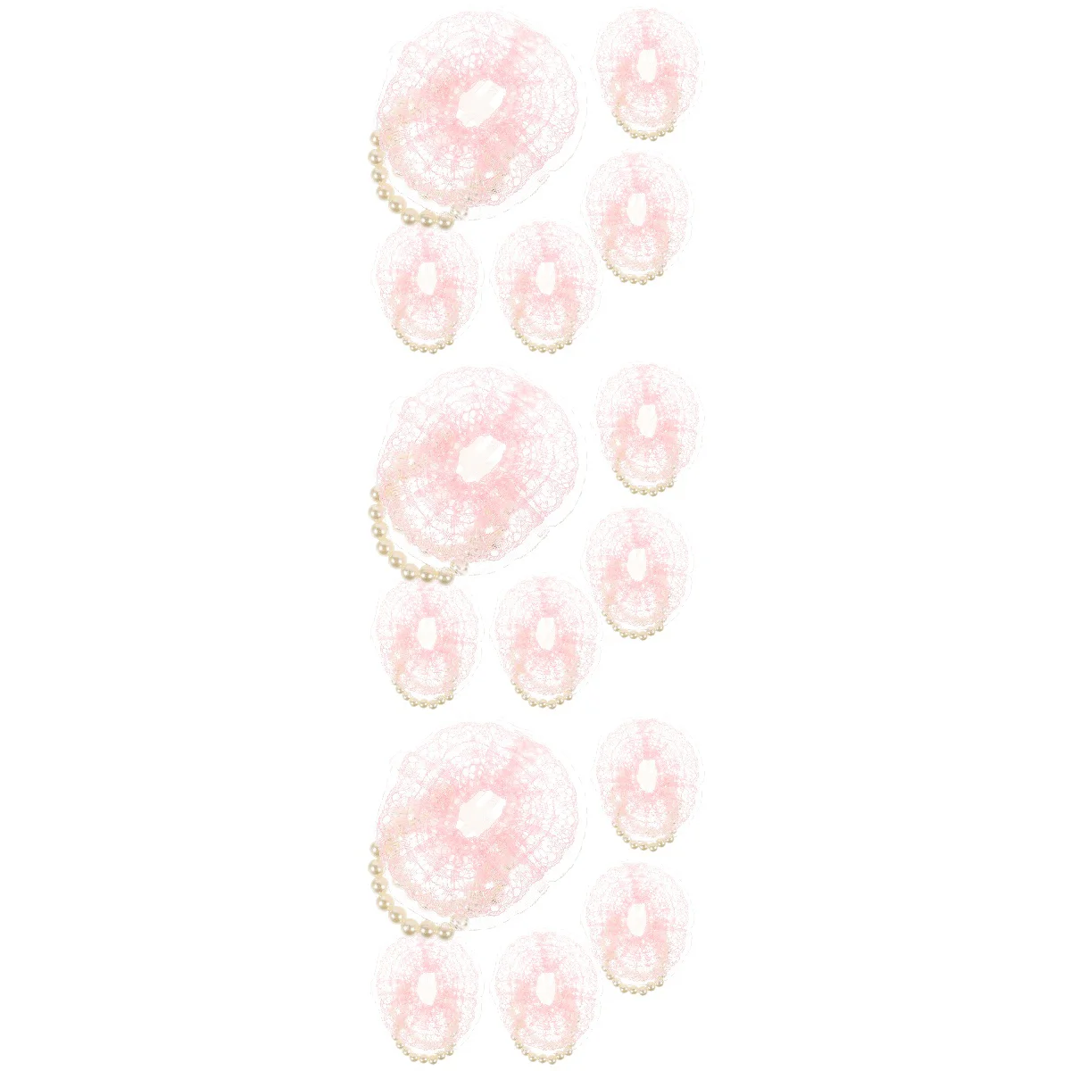 

30 pcs Pearl Wrist Flower Bands DIY Lace Wristlets Base for Wedding Prom Flowers