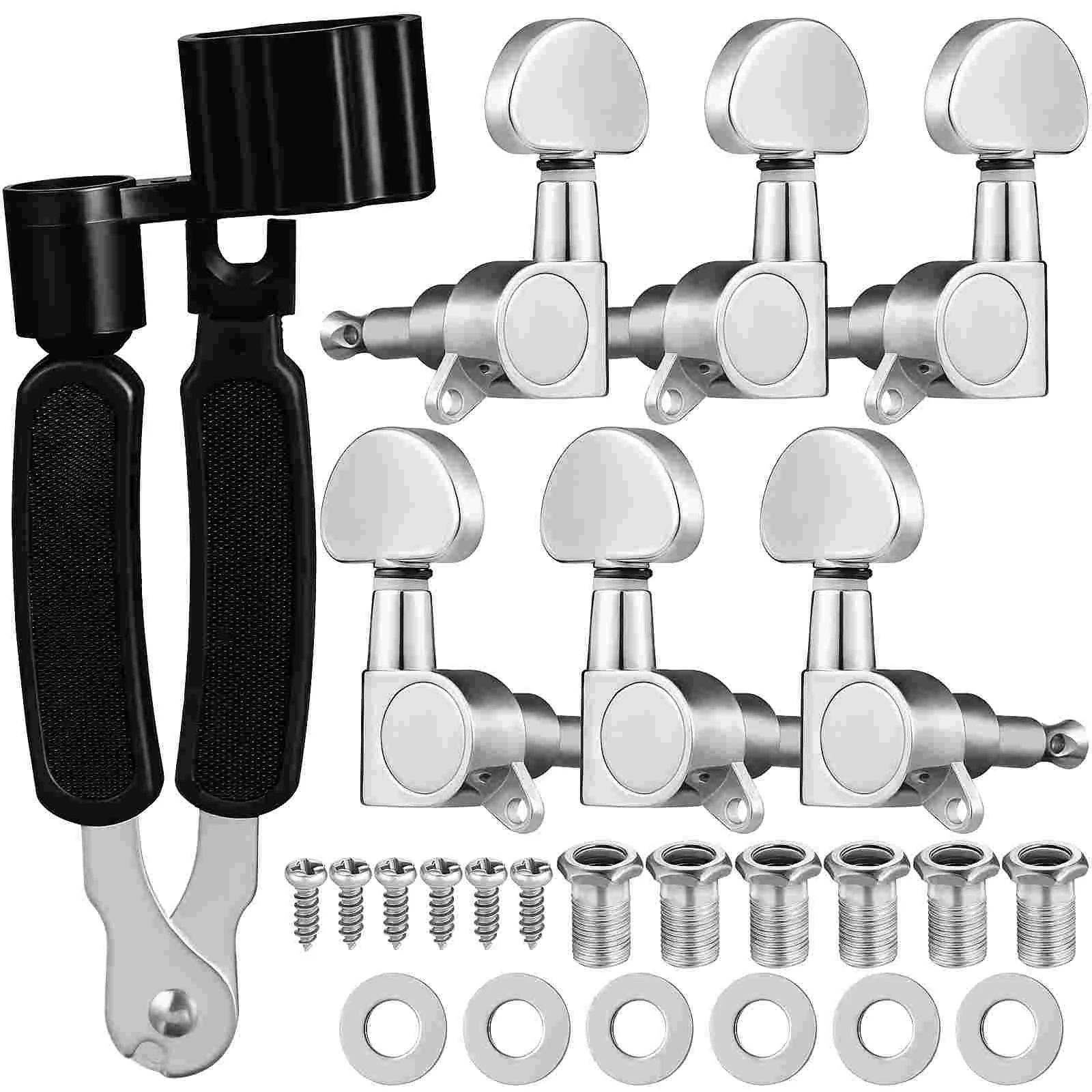 

1 Set of Guitar Tuning Pegs Practical Metal Guitar Tuner Guitar Peg Accessory with String Winder